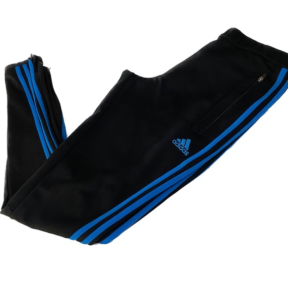 adidas Pants - Adidas Women’s size small classic Blue and black three striped track pants